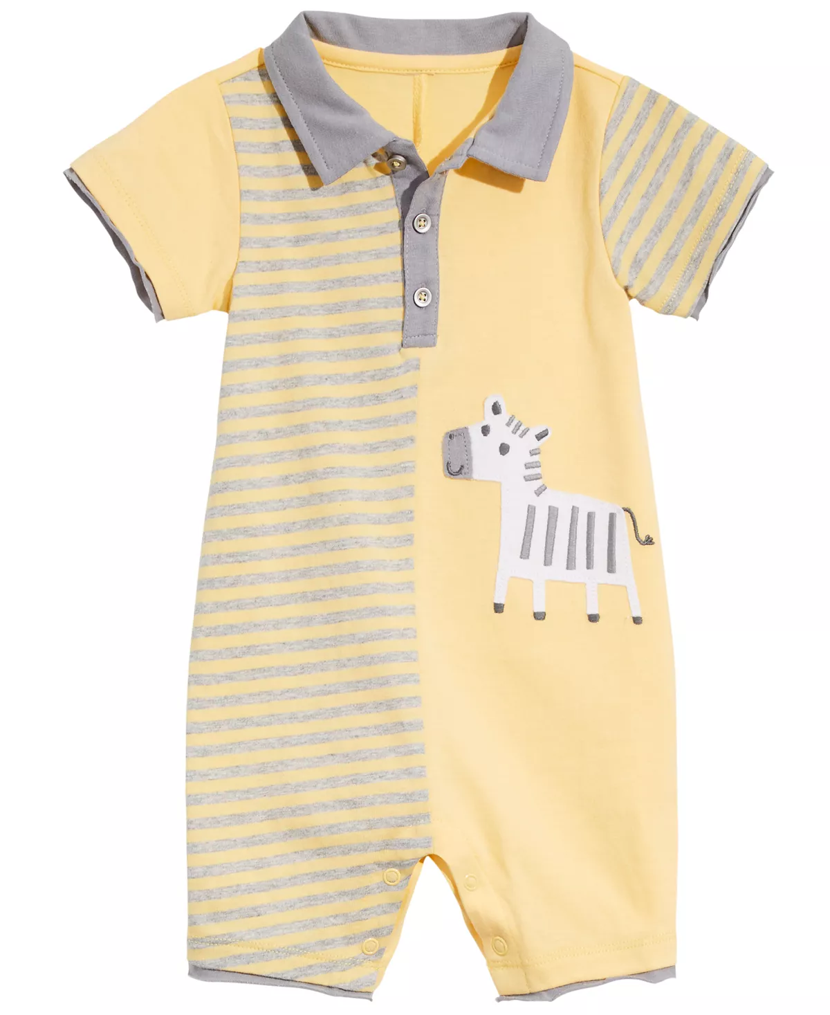 First Impressions Baby Boys Zebra Cotton Sunsuit, Created For Macy's