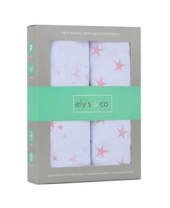 Ely's & Co. Ultra Soft Jersey Cotton Pack N Play Sheets 2 Pack