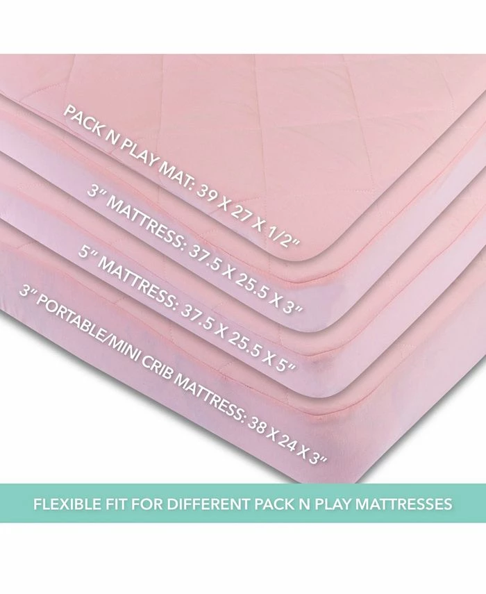 Ely's & Co. Water Resistant Quilted Playard Pack N Play Sheet With Heat Protection - Image 4