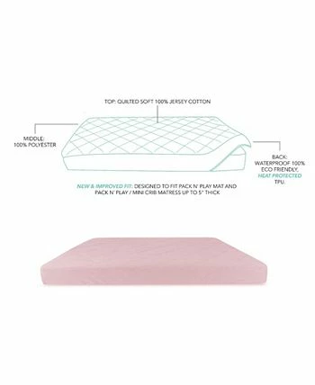Ely's & Co. Water Resistant Quilted Playard Pack N Play Sheet With Heat Protection - Image 6