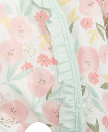 First Impressions Baby Girls Avery Floral Footed Coveralls And Headband, 2 Piece Set, Created For Macy's - Image 2