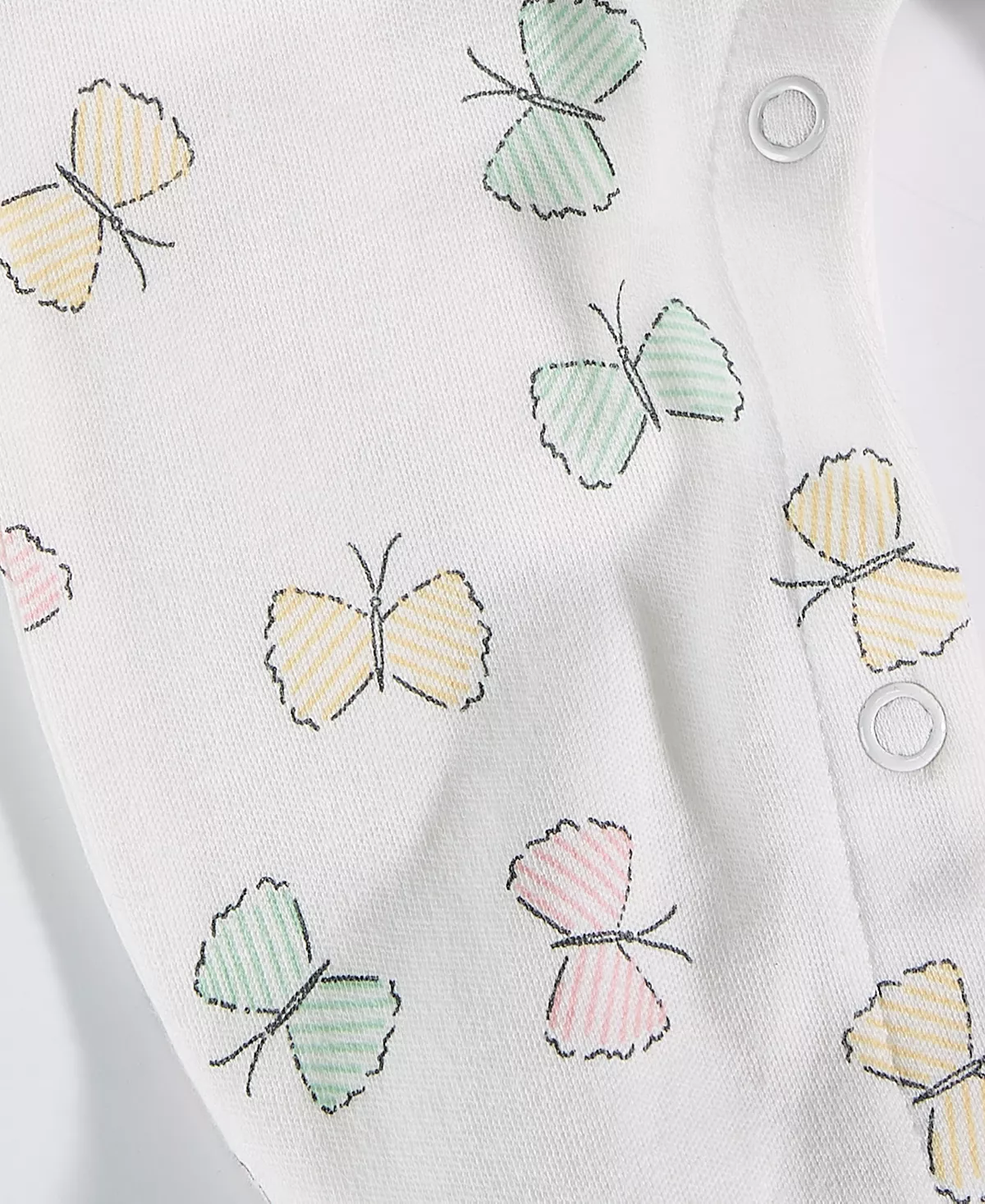 First Impressions Baby Girls Cotton Butterfly Ruffle Footie And Headband, 2 Piece Set, Created For Macy's - Image 3