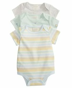 First Impressions Baby Boys 3-Pk. Layette Bodysuits, Created For Macy's