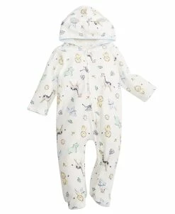 First Impressions Baby Boys Cotton Hooded Safari Footie, Created For Macy's