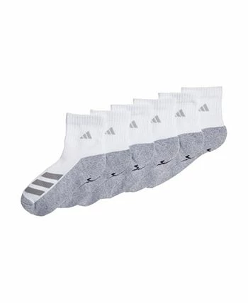 ADIDAS Big Boys Cushioned Angle Stripe Quarter Sock Pack Of 6 - Image 3