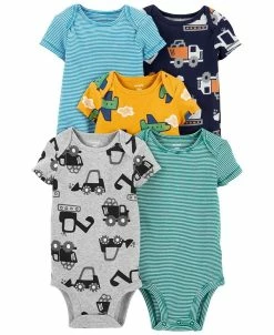 Carter's™ Baby Boy Assorted Short Sleeved Bodysuits, Pack Of 5