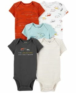 Carter's™ Baby Boy Assorted Short Sleeved Bodysuits, Pack Of 5