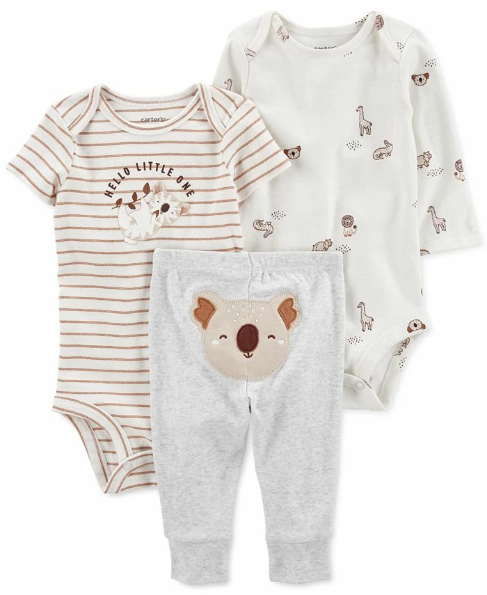 Carter's™ Baby Boys Or Baby Girls Cotton Bodysuits And Pants, 3 Piece Set