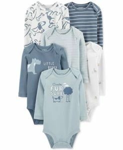 Carter's™ Baby Boys Assorted Puppy Long Sleeved Original Bodysuits, Pack Of 6