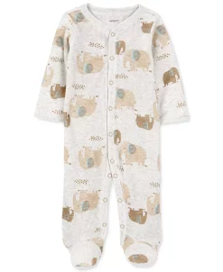 Carter's™ Baby Boys Elephant Print Cotton Zip Front Sleep And Play