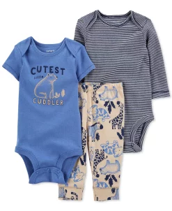 Carter's™ Baby Boys Cutest Cuddler Bodysuits And Pants, 3 Piece Set