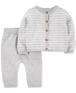 Carter's™ Baby Boys Or Baby Girls Cotton Cardigan And Pants, 2 Piece Set