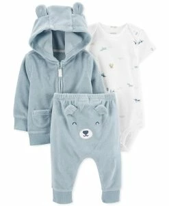 Carter's™ Baby Boys Bear Bodysuit, Cardigan And Pants, 3 Piece Set
