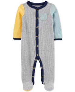 Carter's™ Baby Boys Colorblocked Snap Front Cotton Sleep And Play