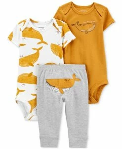 Carter's™ Baby Short Sleeved Whale Bodysuits And Pants Set, 3 Piece Set