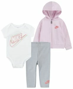 Nike Baby Girls Dream Chaser Jacket, Bodysuit And Pants, 3 Piece Set