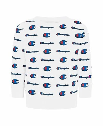 Champion Baby Boys All Over Print Fleece Crew Fleece, 2 Piece Set - Image 2