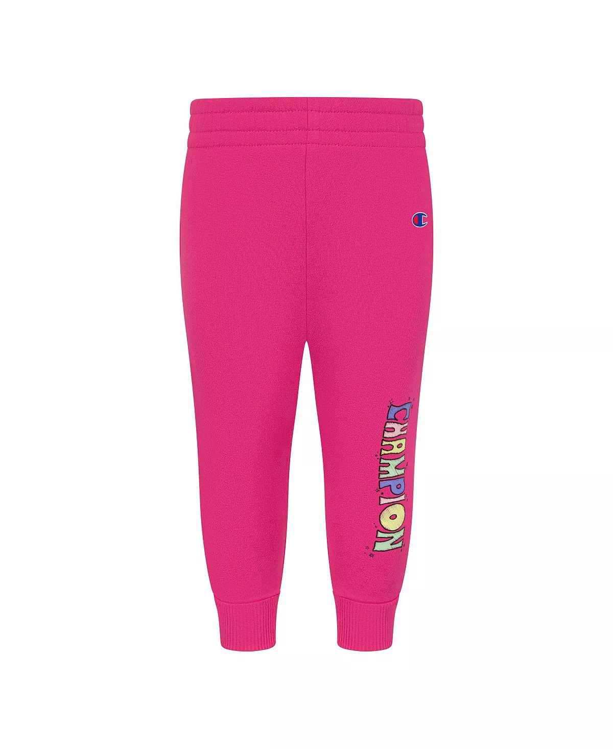 Champion Baby Girls Retro Color Block Fleece Crew And Fleece Joggers, 2 Piece Set - Image 3