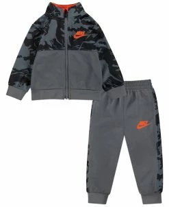 Nike Baby Boys Camo Tricot Jacket And Joggers, 2 Piece Set