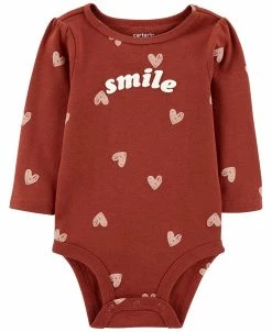Carter's™ Baby Girls Smile Collectible Long Sleeves Bodysuit