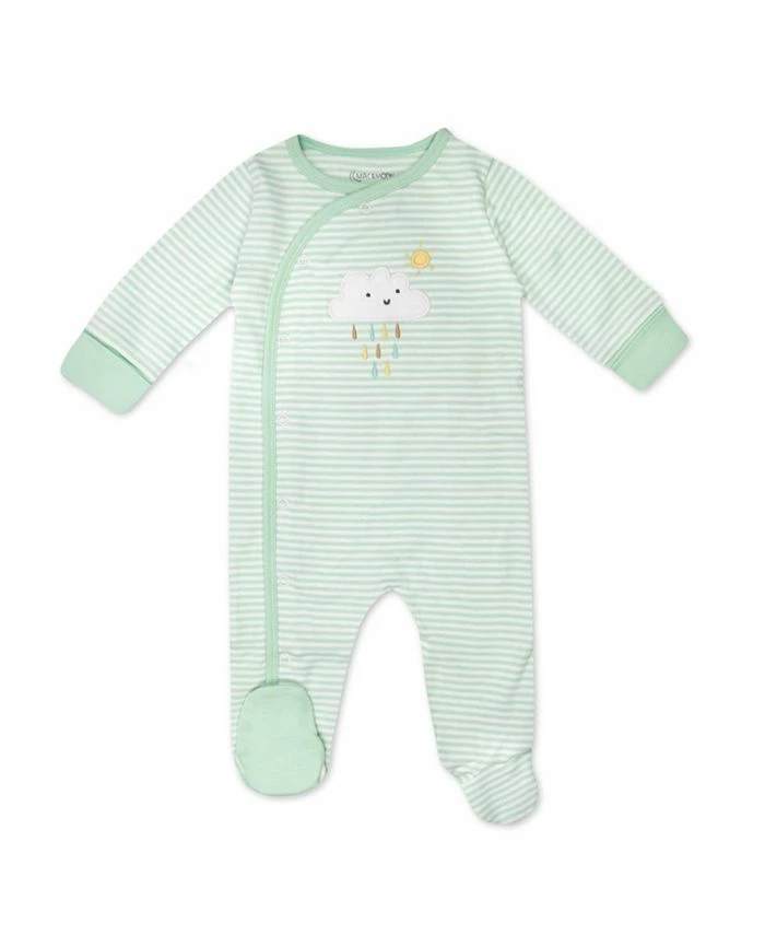 Mac & Moon Baby Boys Cotton Sleep And Play Long Sleeve Footed One Piece
