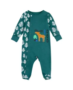 Mac & Moon Baby Boys Cotton Sleep And Play Long Sleeve Footed One Piece