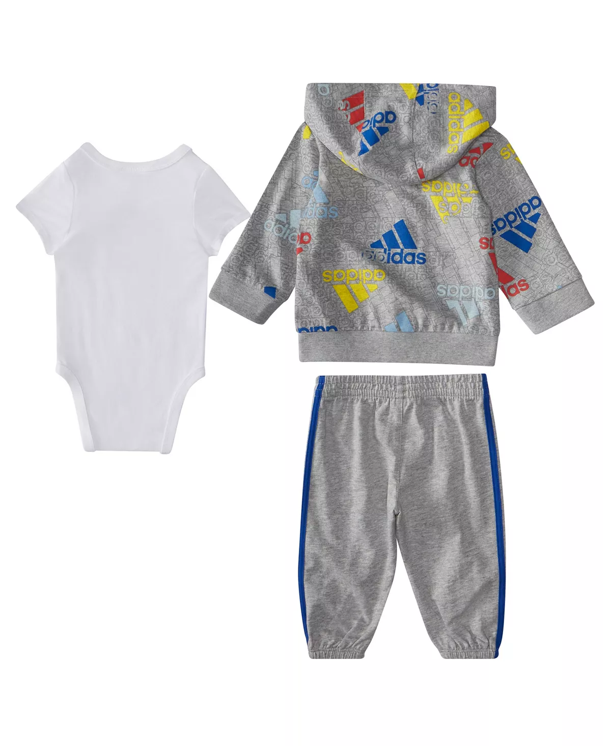 ADIDAS Baby Boys 3-Piece Printed French Terry Jacket Set - Image 2