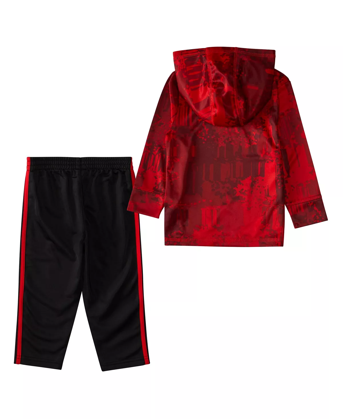 ADIDAS Baby Boys Allover Print Hooded T-shirt And Pants, 2 Piece Set - Image 2