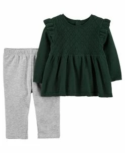 Carter's™ Baby Girls Top Fleece And Pants, 2 Piece Set