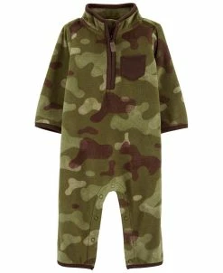 Carter's™ Baby Boys Camouflage Fleece Zip Front Jumpsuit