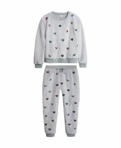 Epic Threads Little Girls Heart Cozy Sweatshirt And Pant Set, Created For Macy's