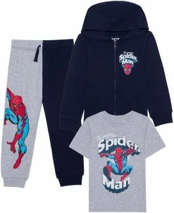 Marvel Hybrid Toddler Boys Spiderman Fleece 3 Piece Set