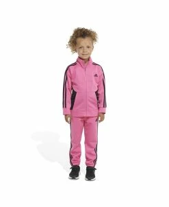 ADIDAS Girls Essential Tricot 3-Stripes Track Jacket & Joggers