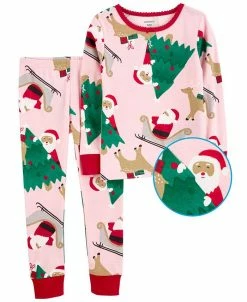 Carter's™ Pink Santa Family Pajamas