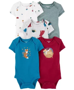 Carter's™ Baby Boys Short Sleeve Bodysuits, Pack Of 5