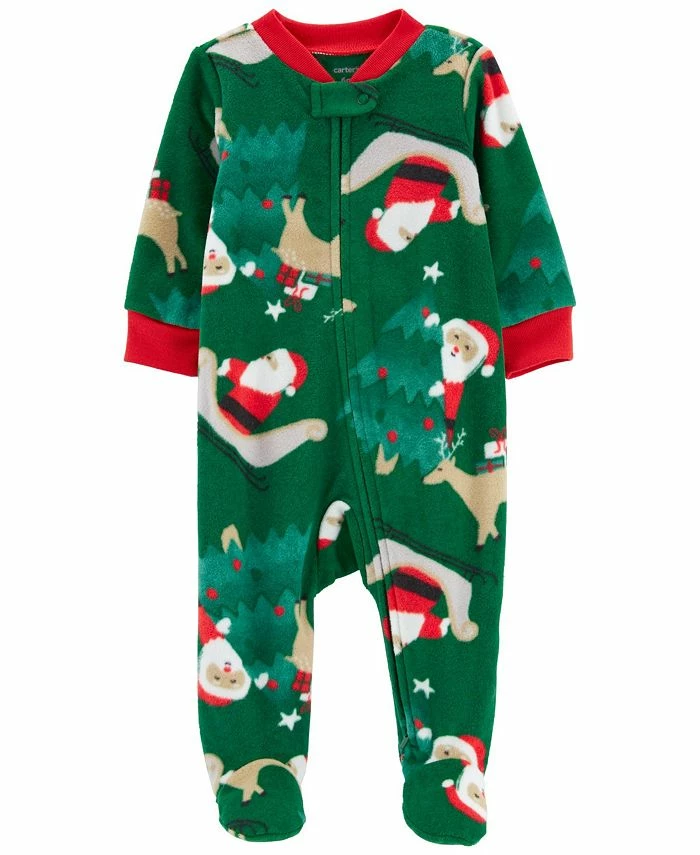 Carter's™ Baby Boys Santa Fleece Zip-Up Sleep And Play