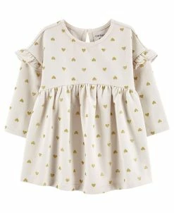Carter's™ Baby Girls Long Sleeve Heart Fleece Dress