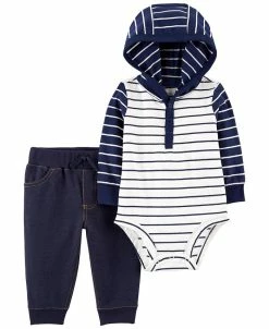 Carter's™ Baby Boys Hooded Bodysuit And Pants, 2 Piece Set