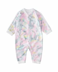 ADIDAS Baby Girls Long Sleeve Camo Print Tricot Coveralls