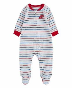 Nike Baby Boys Striped Footed Coverall
