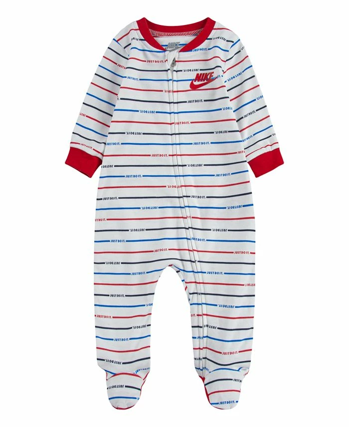 Nike Baby Boys Striped Footed Coverall