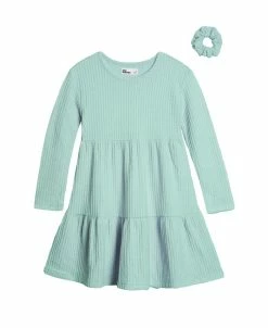 Epic Threads Oddler Girls Waffle Tiered Dress With Scrunchie, Created For Macy's