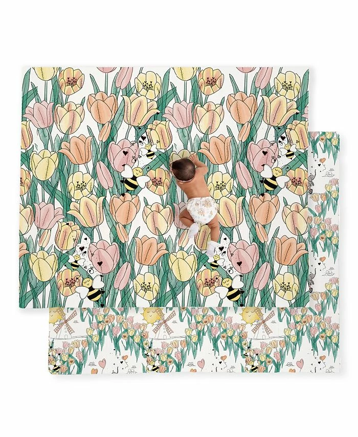 JumpOff Jo - Large Padded, Foam Play Mat For Baby 70 In. X 59 In. - Original 2