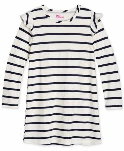 Epic Threads Big Girls Striped Ruffle Dress, Created For Macy's