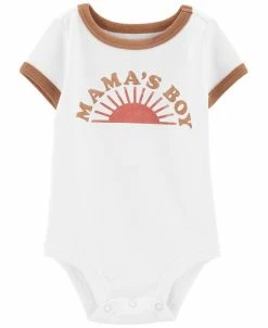 Carter's™ Baby Boys Mama's Boy Short Sleeved Crew Neck Bodysuit