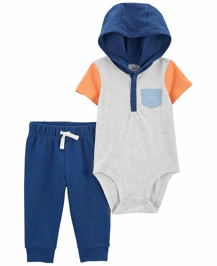 Carter's™ Baby Boys Hooded Bodysuit And Pants, 2 Piece Set