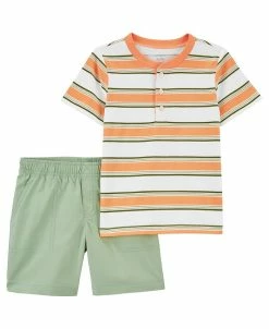 Carter's™ Toddler Boys Henley Top And Shorts Outfit Set, 2 Piece