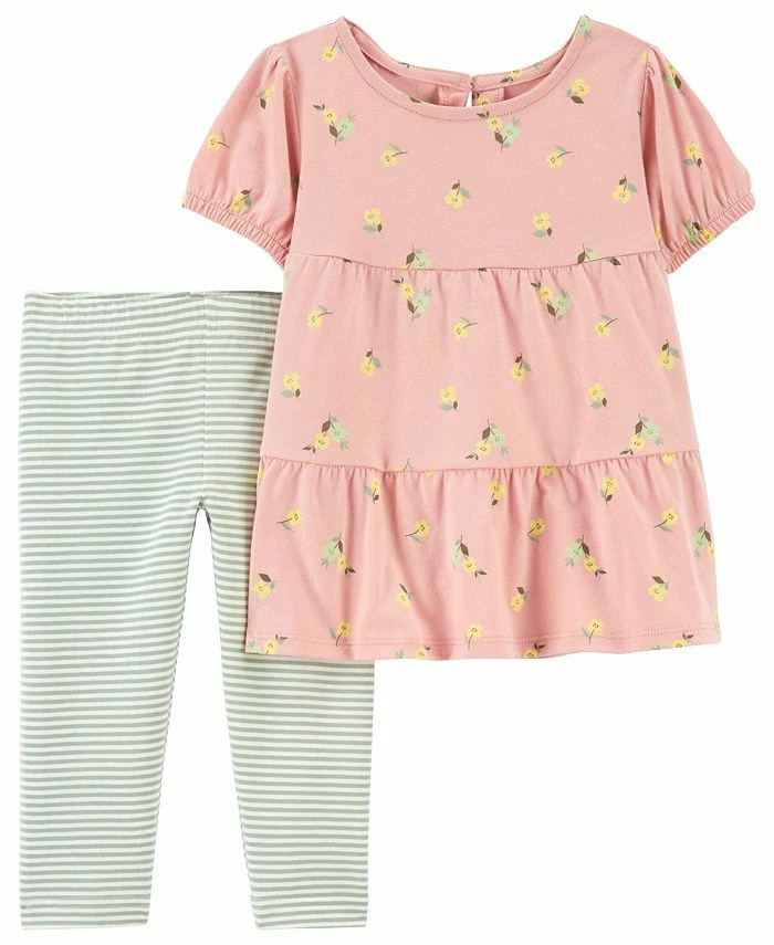 Carter's™ Toddler Girls Floral Tiered Top And Legging Set, 2 Piece