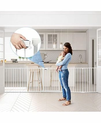 Costway 8 Panel Baby Safe Metal Gate Play Yard Barrier Pet Fence - Image 2