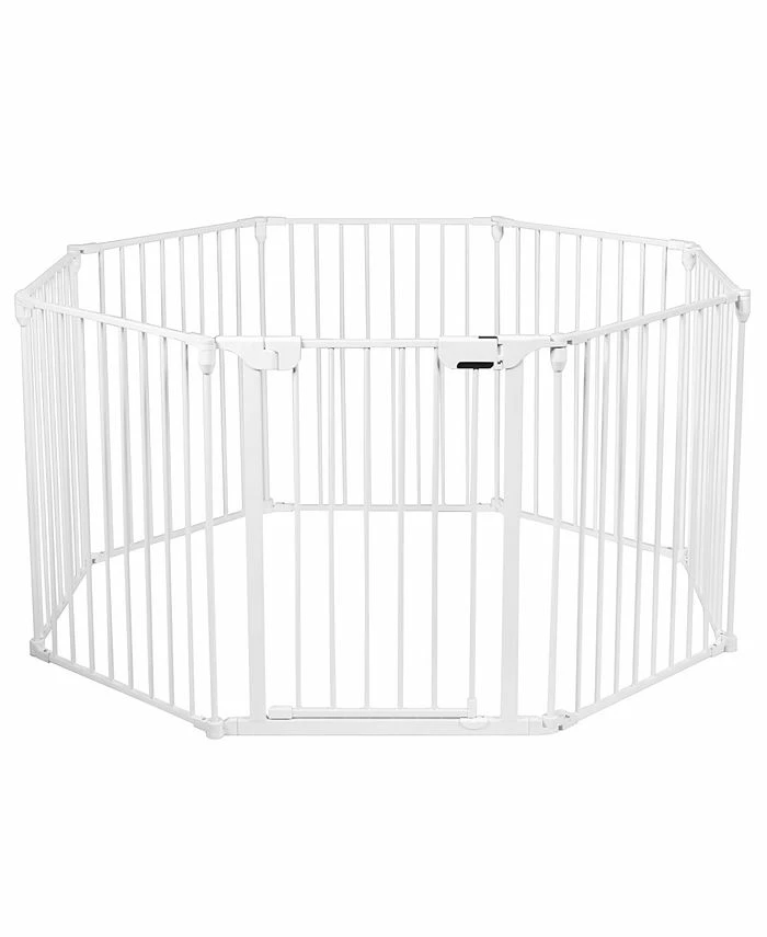 Costway 8 Panel Baby Safe Metal Gate Play Yard Barrier Pet Fence